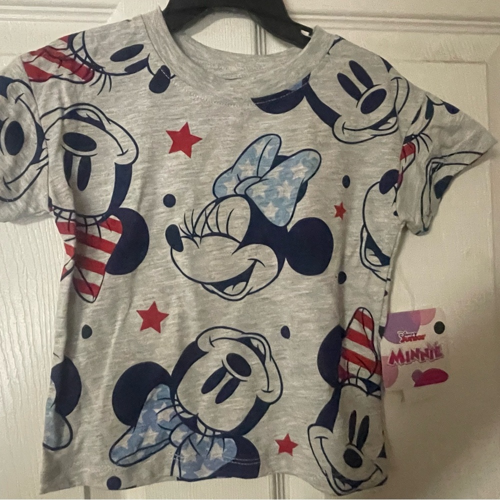 Disney Minnie Mouse Gray Kids T-Shirt! NWT!